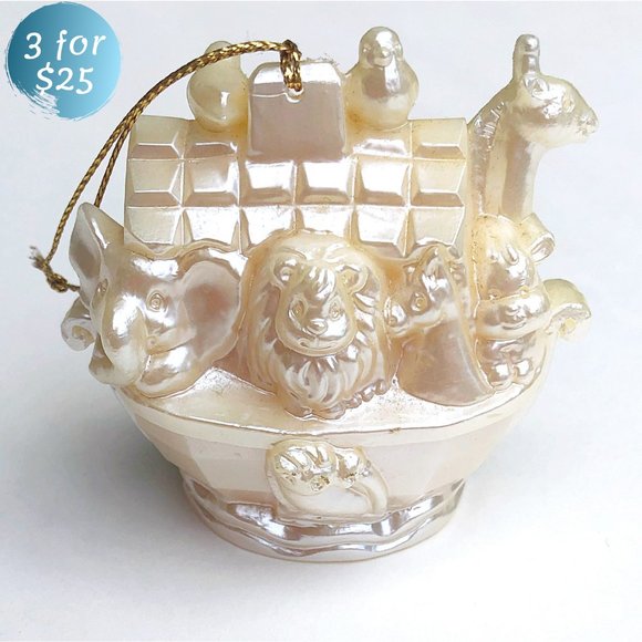 Vintage Other - 3/$25 Vintage Noah's Ark Pearl Christmas Ornament